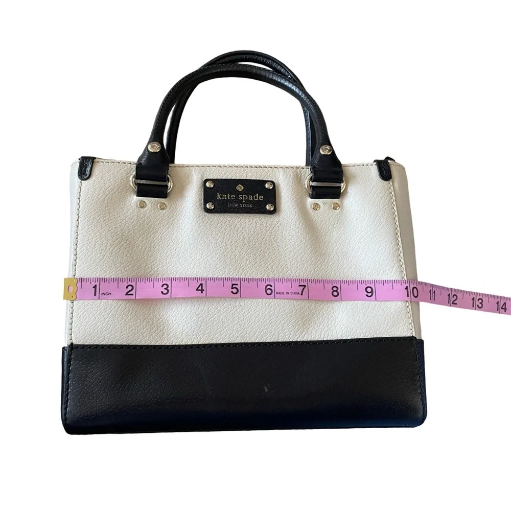 Kate Spade Berkeley Lane Quinn Satchel Ivory and Black